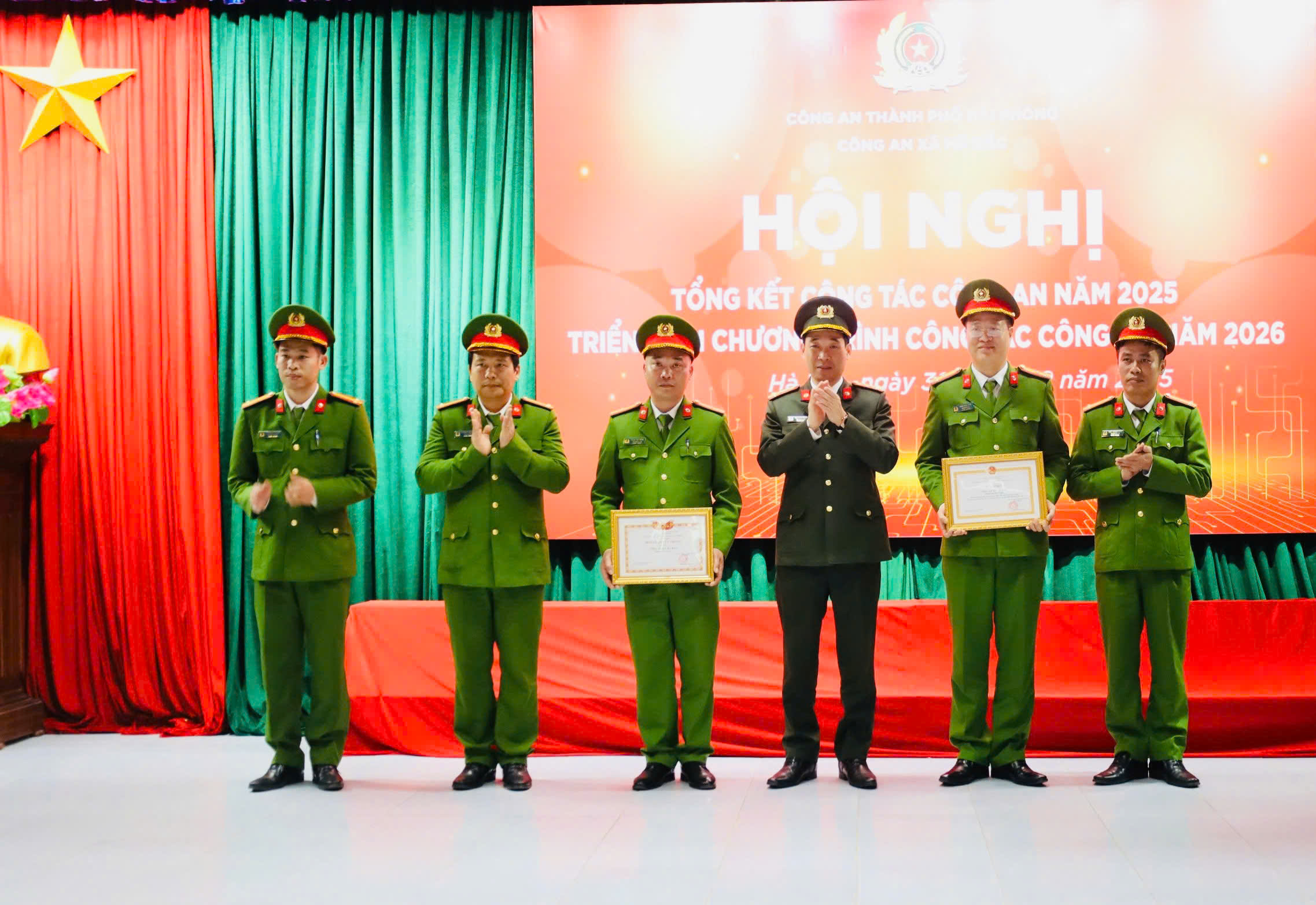 Công an xã Hà Bắc tổng kết công tác Công an năm 2025, triển khai chương trình công tác năm 2026